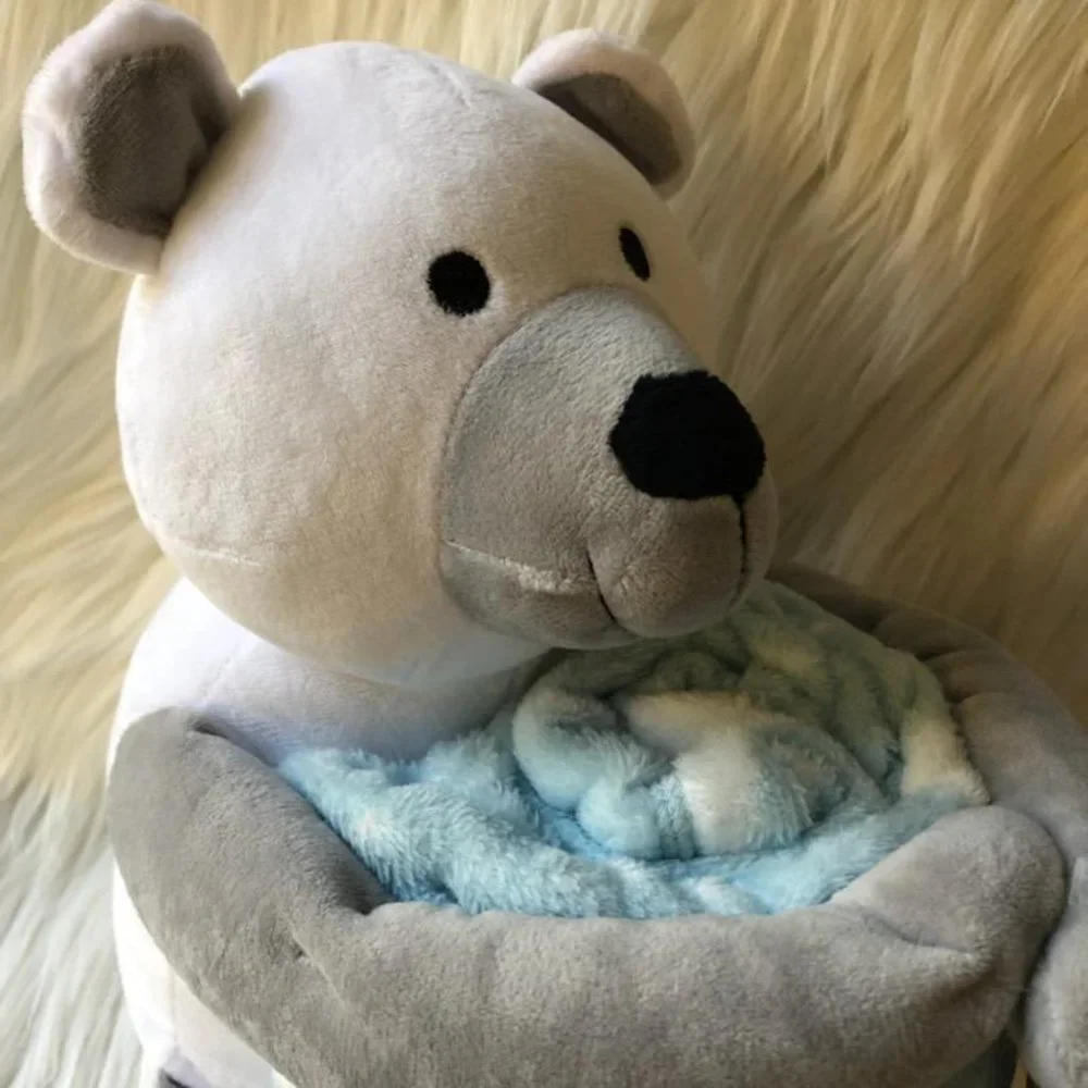 Polar Bear Stuffed Animal & Blanket Set